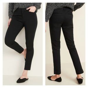 OLD NAVY ANKLE PIXIE PANTS MID RISE STRETCH BLACK
